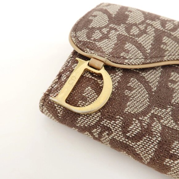 ❤️Christian Dior Trotter Canvas Leather Bi-fold Compact Wallet❤️ - Picture 8 of 16